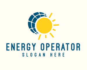 Energy Solar Panel Power logo design