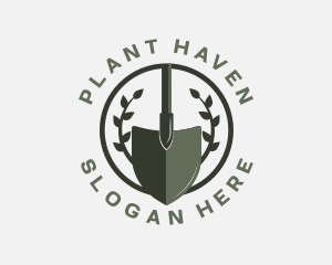 Plant Shovel Gardening logo design