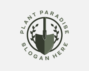 Plant Shovel Gardening logo design