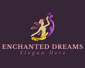 Mythical Fairy Girl logo design