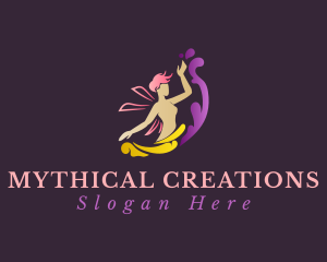 Mythical Fairy Girl logo design