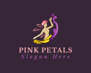 Mythical Fairy Girl logo design