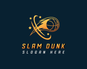 Sports Basketball Flame logo