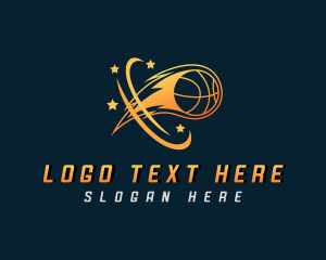 Sports Basketball Flame logo