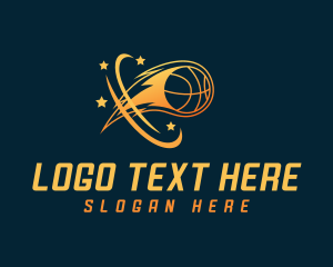Sports Basketball Flame logo