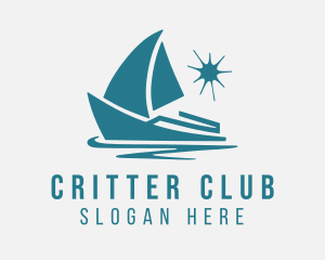 Yacht Club Boat  logo design