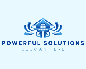 Power Washing Residence logo design