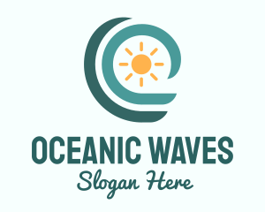 Ocean Wave Summer logo design