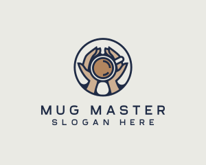 Coffee Mug Hands logo design