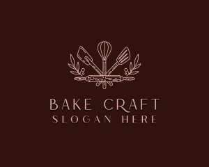 Whisk Spatula Bake logo design