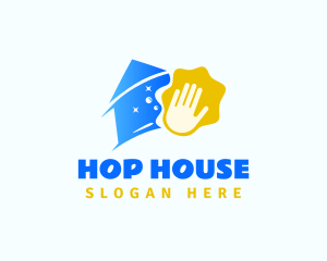 Hand Wipe House Cleaner logo design