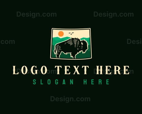 Wyoming Bison Ox Logo