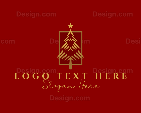 Gold Christmas Tree Logo