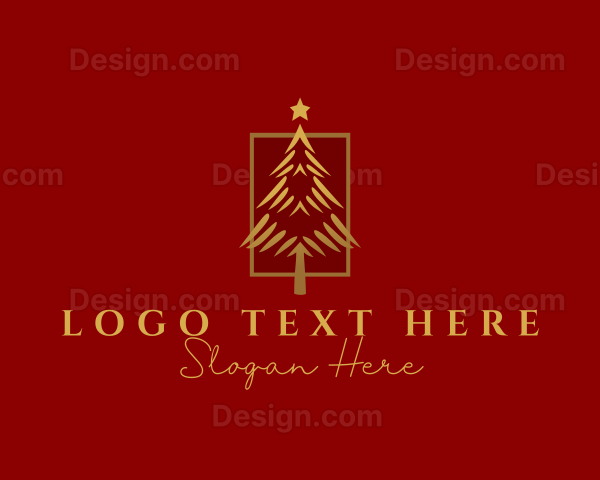 Gold Holiday Christmas Logo