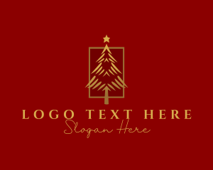 Gold Holiday Christmas logo