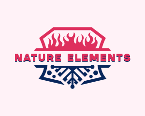 Fire Ice Temperature logo design