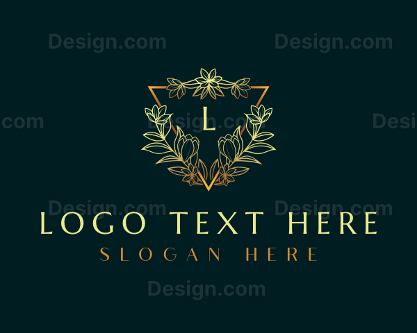 Elegant Flower Ornament Logo