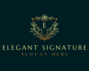 Elegant Flower Ornament logo design