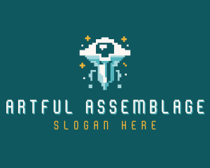 Gaming UFO Pixelated logo