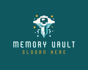 Gaming UFO Pixelated logo