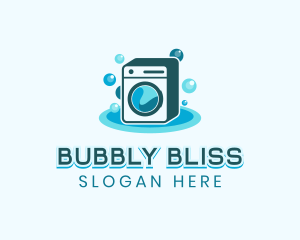 Washing Machine Laundromat logo design