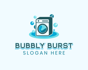 Washing Machine Laundromat logo design