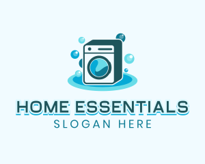 Washing Machine Laundromat logo design