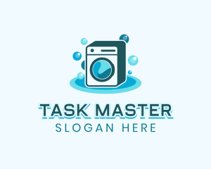 Washing Machine Laundromat logo design