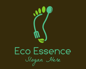 Eco Footprint Cutlery  logo design