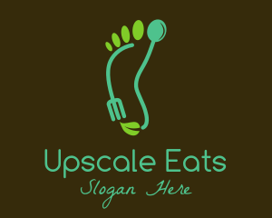 Eco Footprint Cutlery  logo design