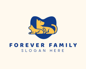 Pet Cat Dog Adoption logo design