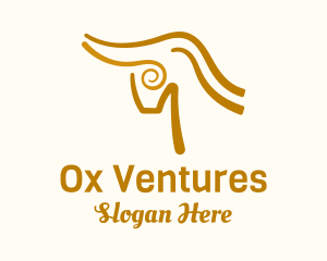 Minimalist Ox Zodiac logo