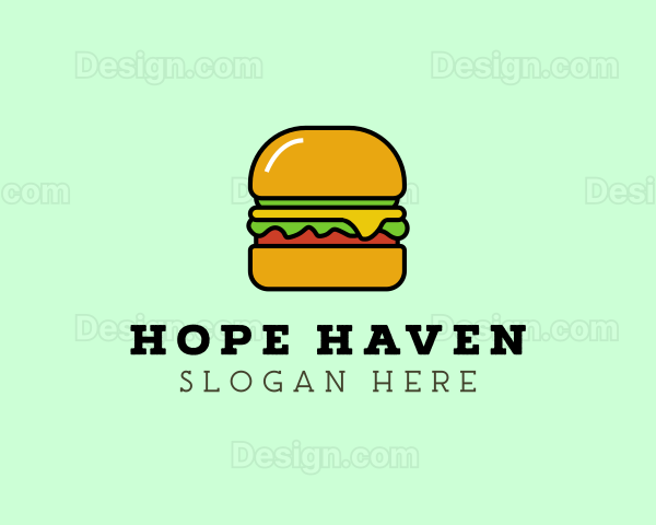 Veggie Burger Meal Logo