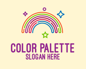 Colorful Neon Rainbow  logo design