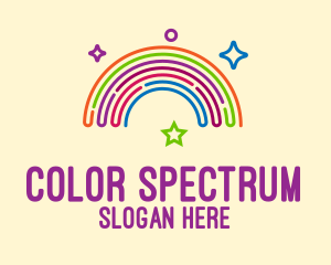 Colorful Neon Rainbow  logo design