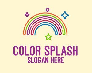 Colorful Neon Rainbow  logo design