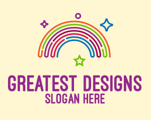 Colorful Neon Rainbow  logo design