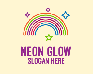 Colorful Neon Rainbow  logo