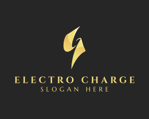 Gold Lightning Energy logo design