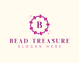 Heart Beads Bracelet logo design