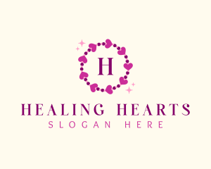 Heart Beads Bracelet logo design