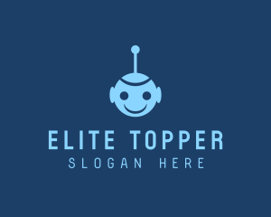 Happy Blue Robot Boy logo design