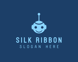 Happy Blue Robot Boy logo design