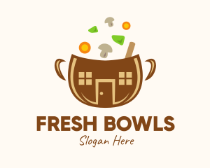 Vegetable Soup Bowl logo design