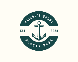 Cruise Ship Anchor logo design