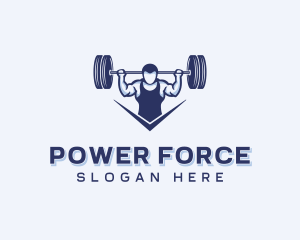 Weightlifting Strong Man logo design