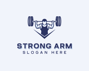 Weightlifting Strong Man logo design