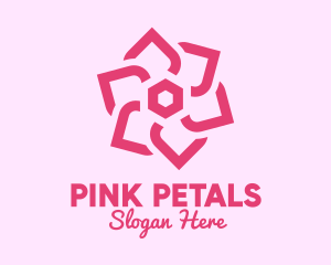 Pink Cosmetic Flower logo design