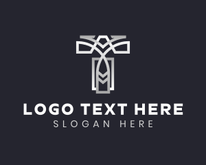 Luxury Silver Letter T logo