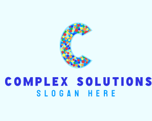 Ice Cream Sprinkles Letter C logo design